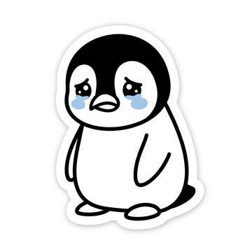 Sticker Sad Penguin by KR