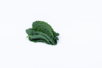 Mint leaves isolated on white background for herbal medicine and tea ingredient. Organic Mint leaves peppermint isolated on white background for traditional herbal remedy © Semoga