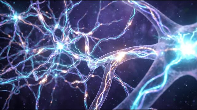 Branching Synaptic Plasma Plexus Filaments 3D Render