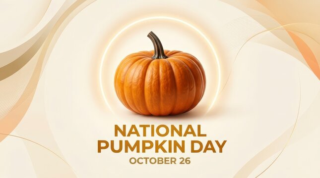 Pumpkin celebrating National Pumpkin Day October 26