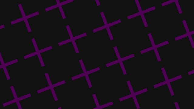 Purple plus signs pattern on dark background