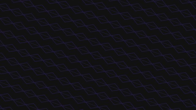 Dark purple geometric rhombus pattern background with diagonal repeating shapes