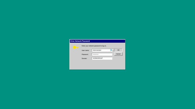 Static shot of computer software interface on teal desktop