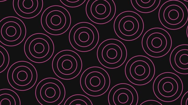Pink concentric circles pattern on dark background modern geometric design