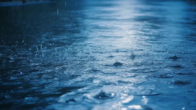 Poza encantada river surface with blue water ripples