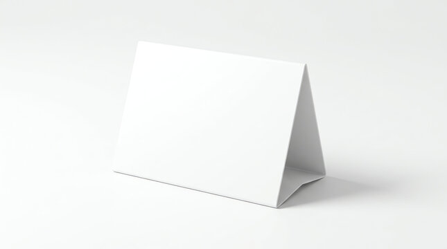 Table Tent White Blank Mockup 