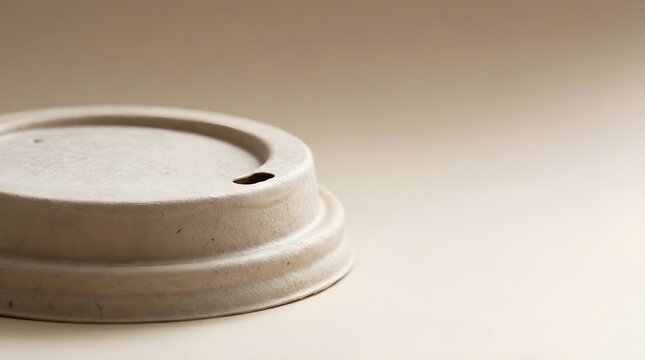 Biodegradable Coffee Cup Lid Closeup