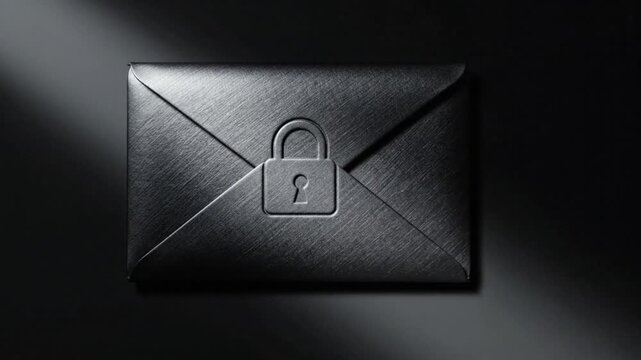Secure Envelope with Padlock Icon Representing Confidentiality and Data Protection