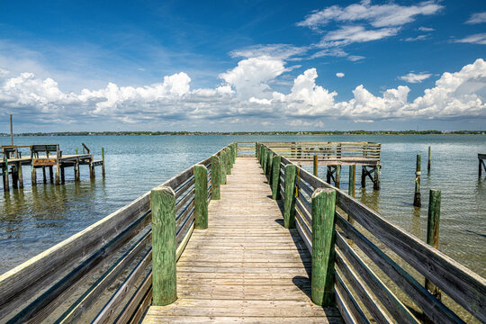 pier on the Bogue sound North Carolina 