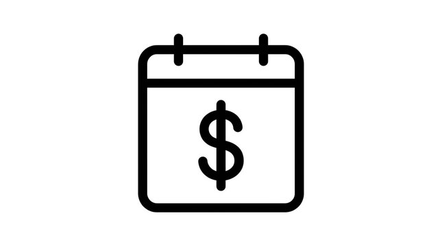 Calendar with dollar sign illustrating financial dates and payment deadlines concept