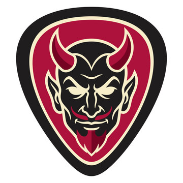 This striking logo features a devilish figure with horns and a goatee, epitomizing boldness and an edgy style that resonates with themes of rebellion and creativity in design.