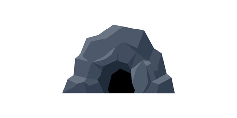 Natural rock formation cave entrance for geological studies and outdoor adventure themed graphic design. © Jpeg shop opened