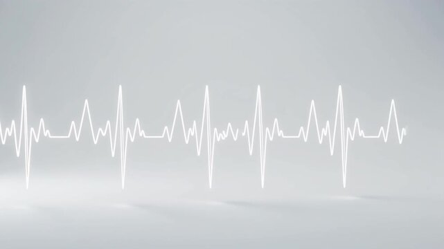 Electrocardiogram ECG Heartbeat Monitor with Green Pulse Wave, Cardiogram Graph, Medical Healthcare Technology and Cardiology Monitoring Illustration