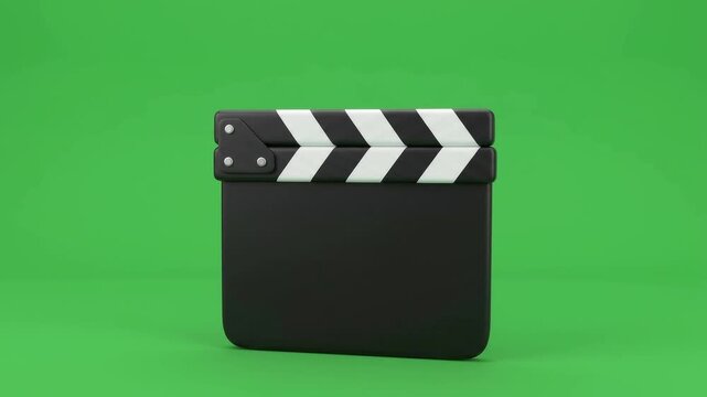 Movie clapperboard opening and closing