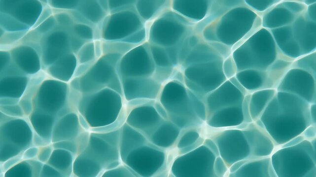 Abstract Blue Water Surface with Microscopic Cellular Pattern, Swimming Pool Texture, Fractal Waves, Scientific Biology Background, Liquid Energy and Seamless Medical Wallpaper