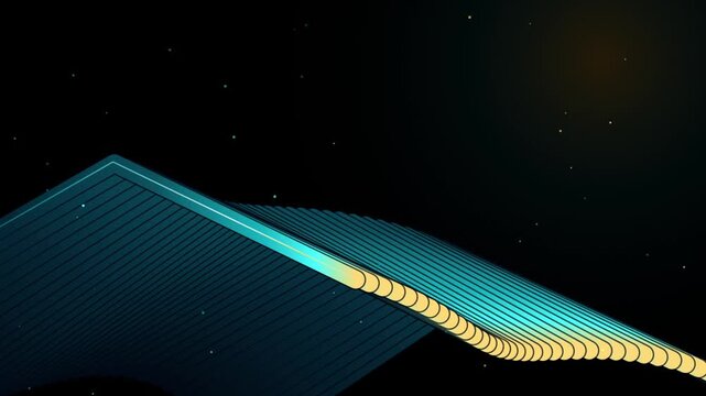 Abstract procedural chevron wave pattern animation with seamless loop for modern graphic design