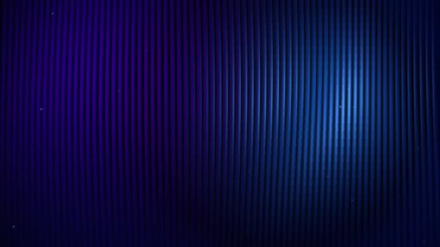 Abstract vertical glass fluted neon light chamber with dynamic motion effects for modern event decor