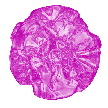 Magenta glossy liquid abstract shape