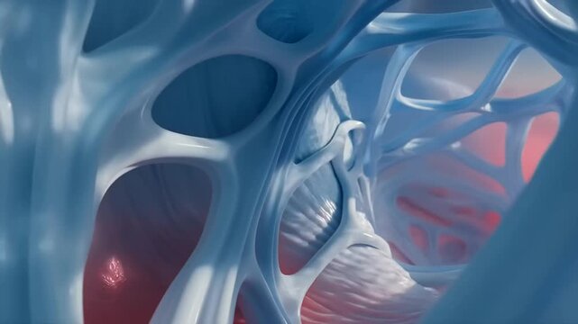 Cells Flow Program Concept Microscopic Cellular Network Featuring Biological Structure And Anatomical Flow Within Dynamic Cells Flow Program Concept For Medical Research And Science