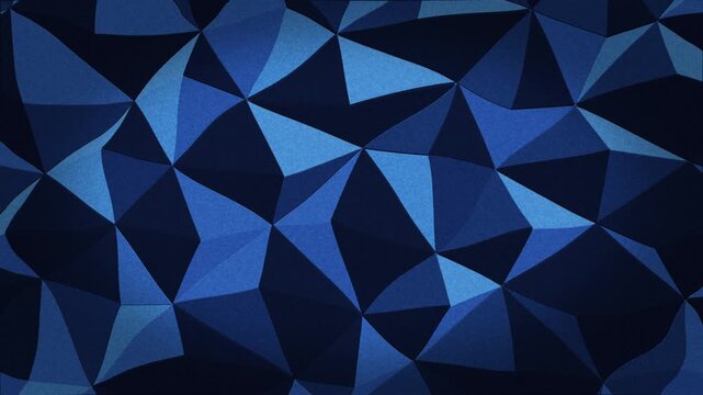 blue low poly triangular geometric motion graphic background loop