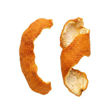 Orange Peel Spiral Twists - Realistic Food Ingredient Close-up