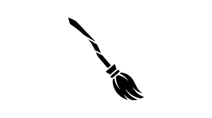 Obraz premium Flying Witch Broom Icon