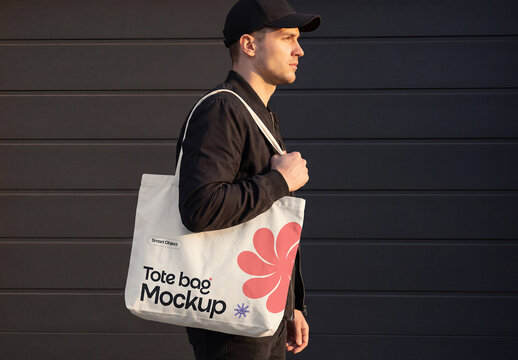 Shoulder Tote Bag Branding Mockup