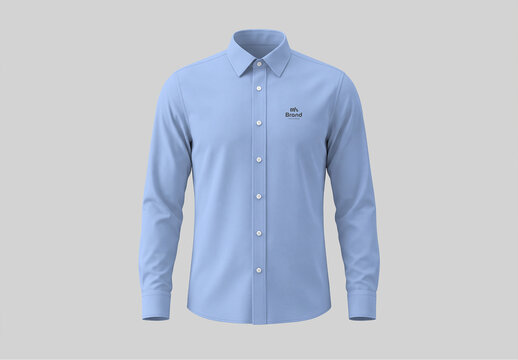 Long Sleeve Formal Shirt Mockup