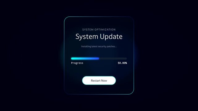 System Update Progress Bar Interface