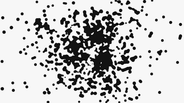 Abstract ink emerges from a single point, spreads organically, then follows controlled flowing paths to form a clean geometric logo symbol.