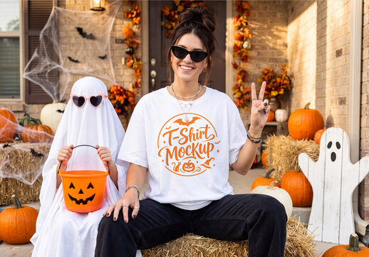 Halloween T-Shirt Design Mockup