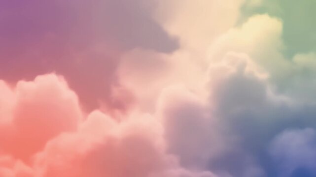 形を変えながらやさしくにじむパステルの雲