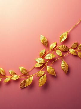 Golden wavy lines of foliage on a luxury background with abstract texture, ||luxury, design
