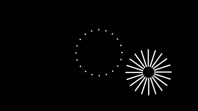 2D Minimalist Ripple Effect With on transparent layer. 2d loop animation. 4K Video