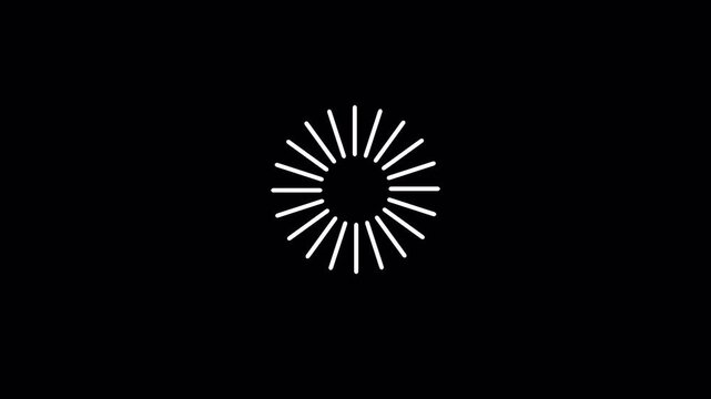 Animated 2d Ripple Effect on alpha channel. Animation for Mobile App UI. 4K Video