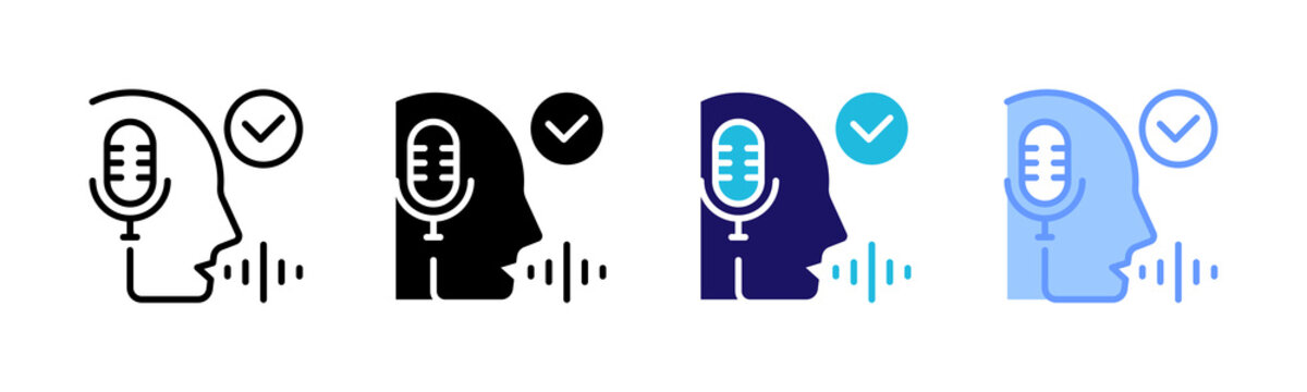 Speech Recognition Icons, Multi Style Collections