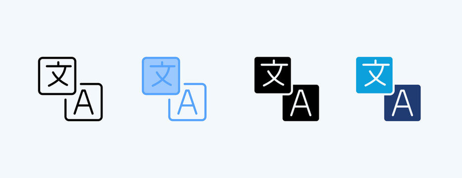 Translation Multiple Icon Illustration Vector