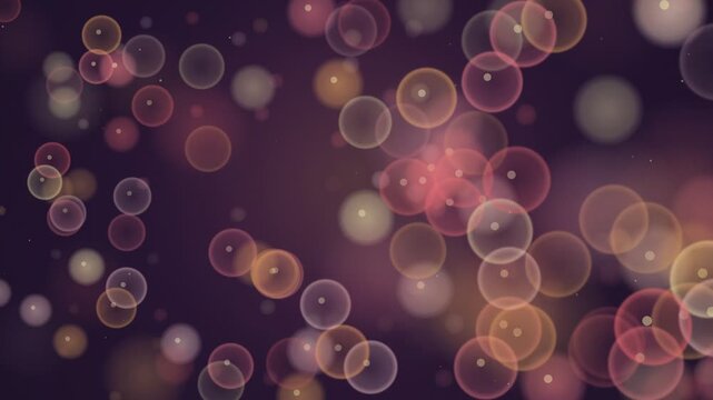 Soft Focus Bokeh Lights on a Dark Purple Background.
