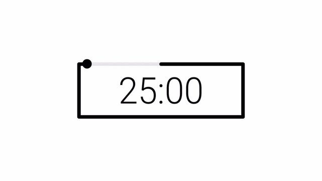 30 seconds countdown timer animation on transparent background, thirty seconds timer countdown animated in 4k.