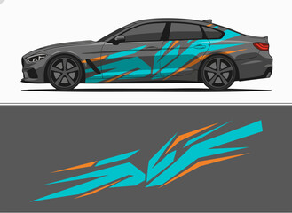 Fototapeta premium stylized high speed sports car illustration