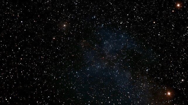 A dense field of stars with a faint nebula like glow in the center  set against a dark cosmic background