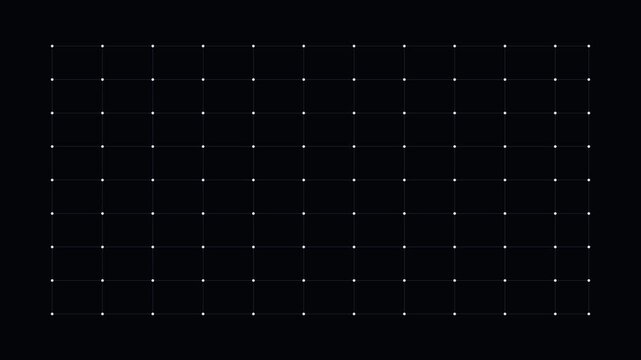A seamless motion graphic of a technological grid pattern with illuminated points for digital interface design.