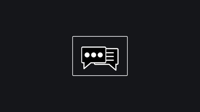 Minimalist chat bubble animation digital communication and messaging concept for ui message