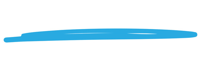Obraz premium Light Blue Underline Brush Stroke Line Graphic Design Element