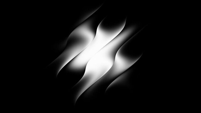 Abstract monochrome liquid wave motion background, smooth flowing 3 d gradient shapes, minimalist dark aesthetic for modern