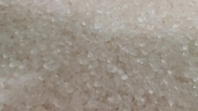 Video of granulated sugar macro shot
