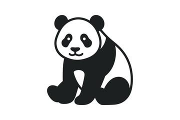 Minimalist Giant Panda Vector Illustration © langit