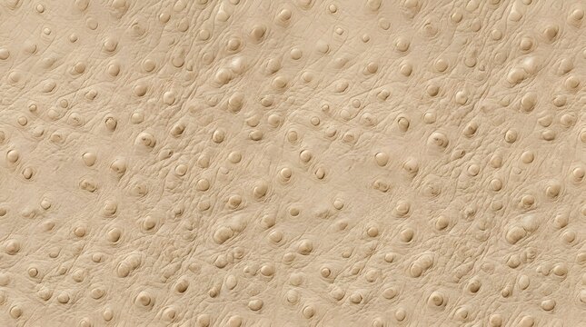 beige ostrich leather texture background with distinctive follicle bumps and natural animal hide pattern for luxury fashion design and interior upholstery