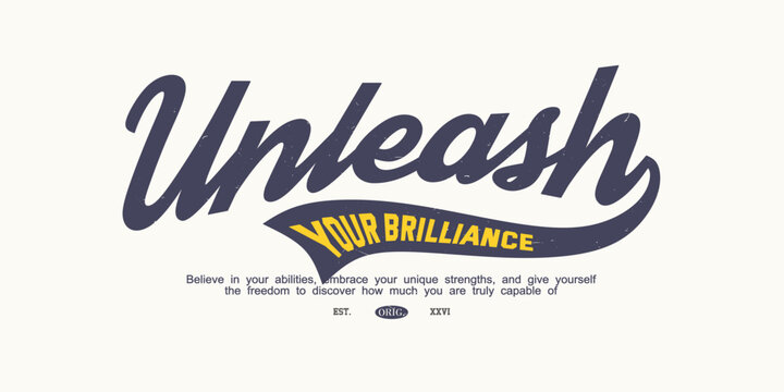 Retro typography college varsity motivational quote slogan print for graphic tee t shirt or sweatshirt - Vector