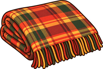 blanket, plaid blanket, tartan blanket, checkered blanket, wool blanket, throw blanket, picnic blanket, camping blanket, folded blanket, fringe, fringed, tassel, tassels, plaid, tartan, check, checker © Hyun Jeong Kim